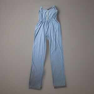 C-Mode Jumpsuit Women's L Blue Sleeveless Boho Minimalist Modern Loungewear Soft